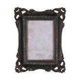 Klasszikus stílusú, barokkos díszítésű fekete és óarany színű asztali-fali fényképtartó képkeret